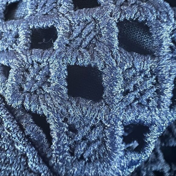 Francesca's Miami Crochet Sleeveless Cobalt Blue Dress Size Small - Picture 10 of 13